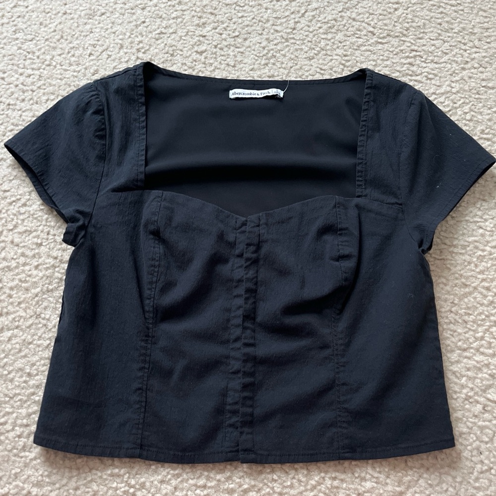 Abercrombie & Fitch Black Crop Top